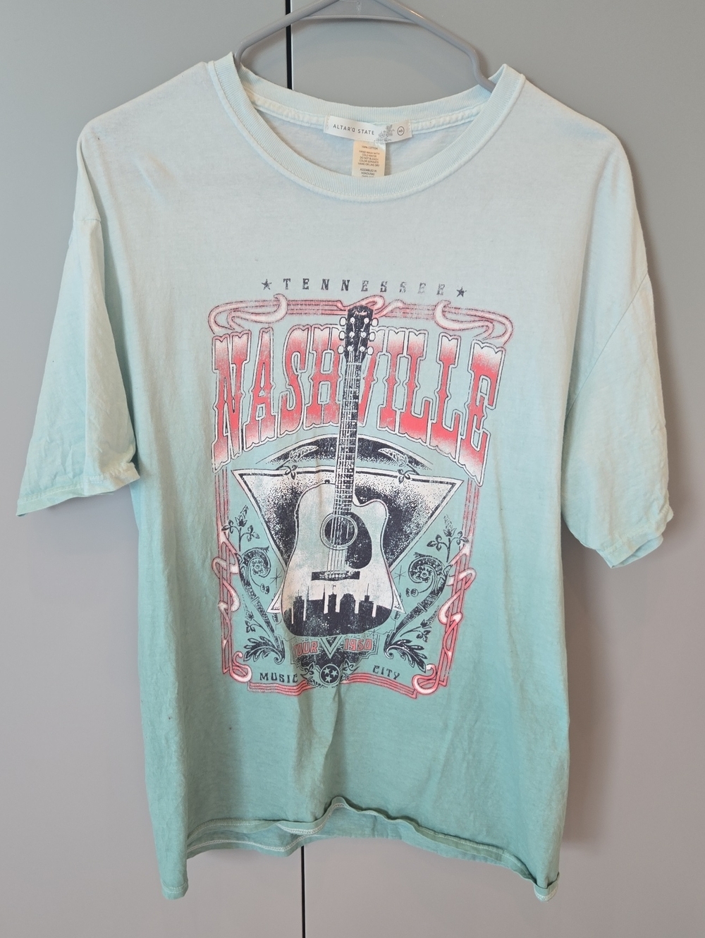 Altar'd State Pale Blue Cotton Tee